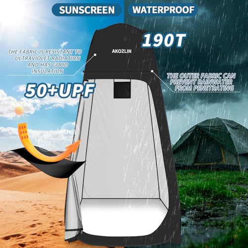 Image of AKOZLIN Portable Pop Up Shower Privacy Shelters Instant Tent Dressing Changing Outdoor Camping Toilet Tent