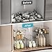 Vtopmart 3 Pack Clear Stackable Storage Drawers,Easy to Assemble Bathroom Organizers and Storage with handles,Plastic Drawers for Kitchen Pantry,Cabinet,Under Sink Organization