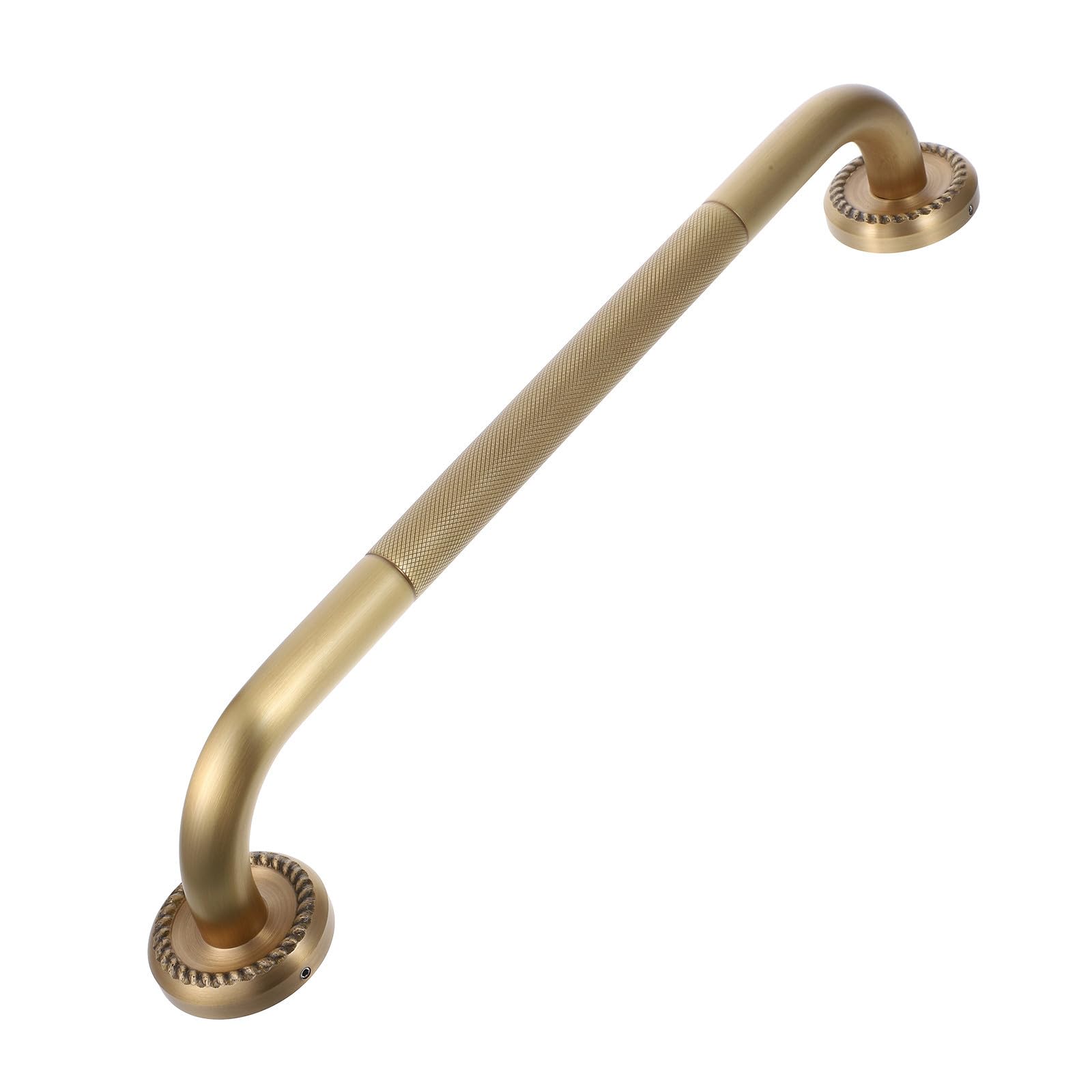 Maniglia per Doccia in Rame Oro Ventosa Antiscivolo per Anziani, Design Arrotondato e Confortevole per Bagno e Scale