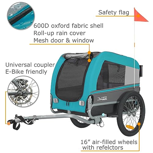 Tiggo VS Pets Medium Hundeanhänger & Buggy 2in1 Fahrradanhänger Hundebuggy Jogger 80204 (BLAU)