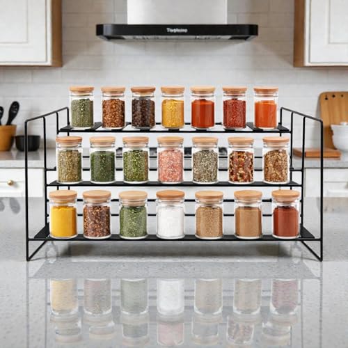 Image of Bathroom Organizer forCountertop Storage Rack Cabinet & Drawer Spice Rack Set for Kitchen Shampoo Holder for Vanity, Kitchen Sink & Wash Basin Area
