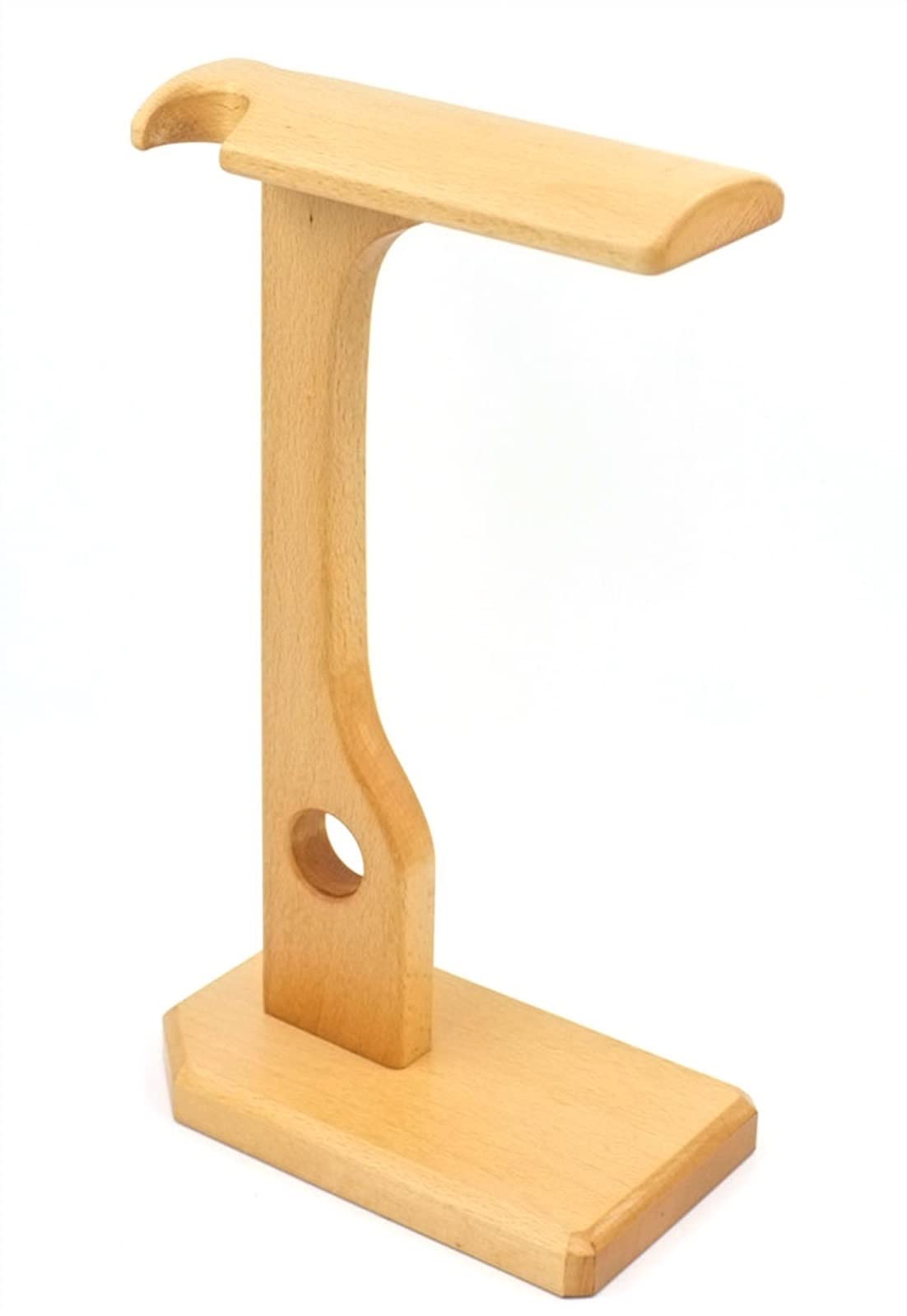 ヘッドホンスタンド  手作りヘッドフォンスタンド多機能木製ヘッドフォンホルダークルミ/ローズウッド/赤梨の花/イヤホンヘッドセットスタンドデスクディスプレイ棚  ゲーム用ヘッドセットホルダー (Color : Beech)