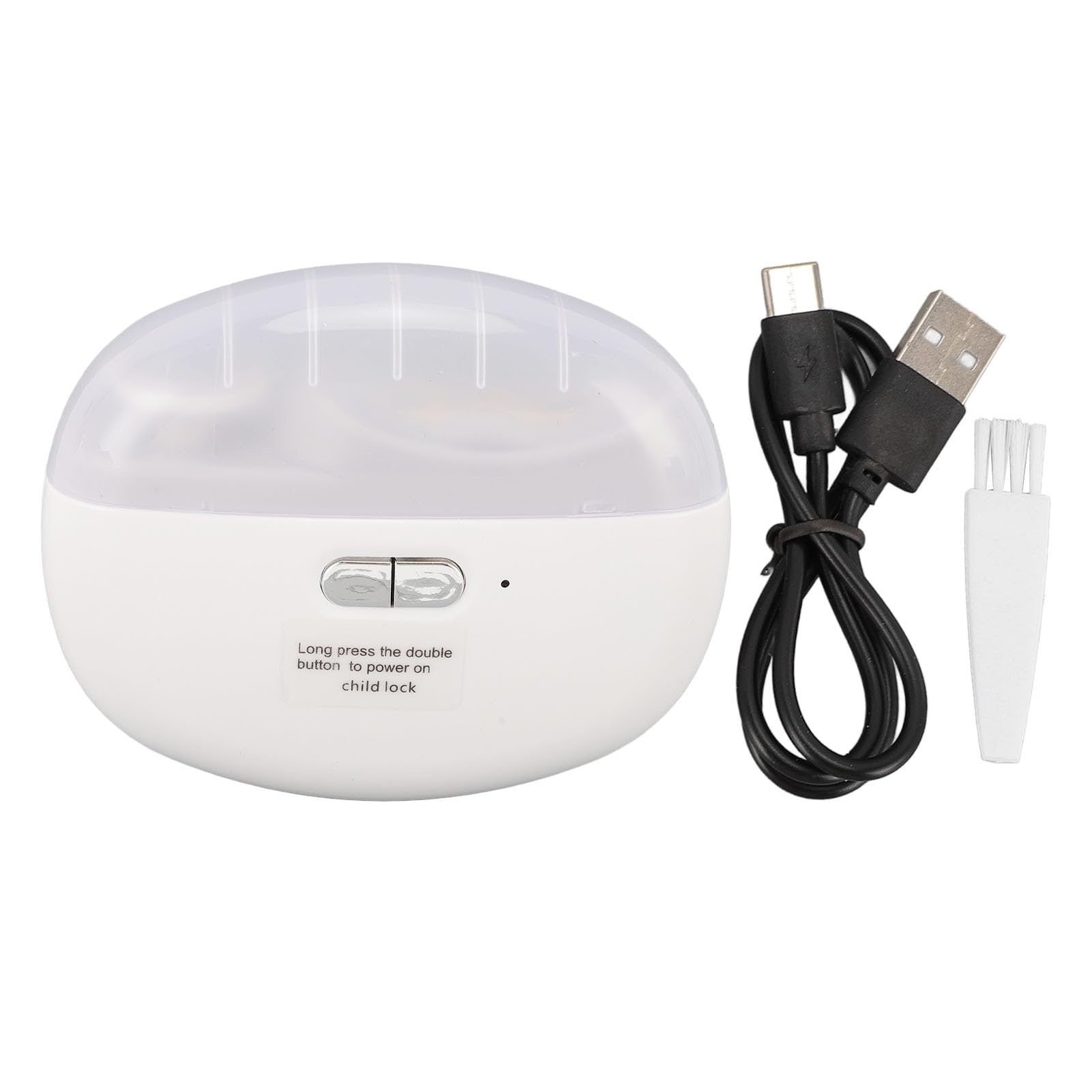 Elektryczny Obcinacz do Paznokci dla Dorosłych, Automatyczny, Przenośny, Cichy, 2-biegowy (WHITE)