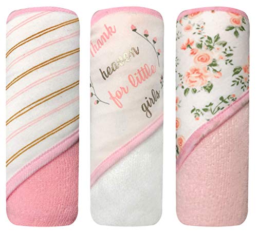 Image of MODERN BABY 3 Pack Hooded Baby Bath Towel Set for Newborns Infants & Toddlers, Boys & Girls Baby Hooded Towels