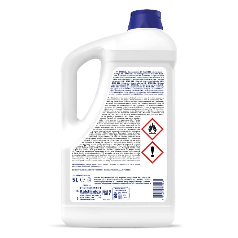 SANITEC SANIGEL 77% ALCOHOL X 5 LT GEL MANI