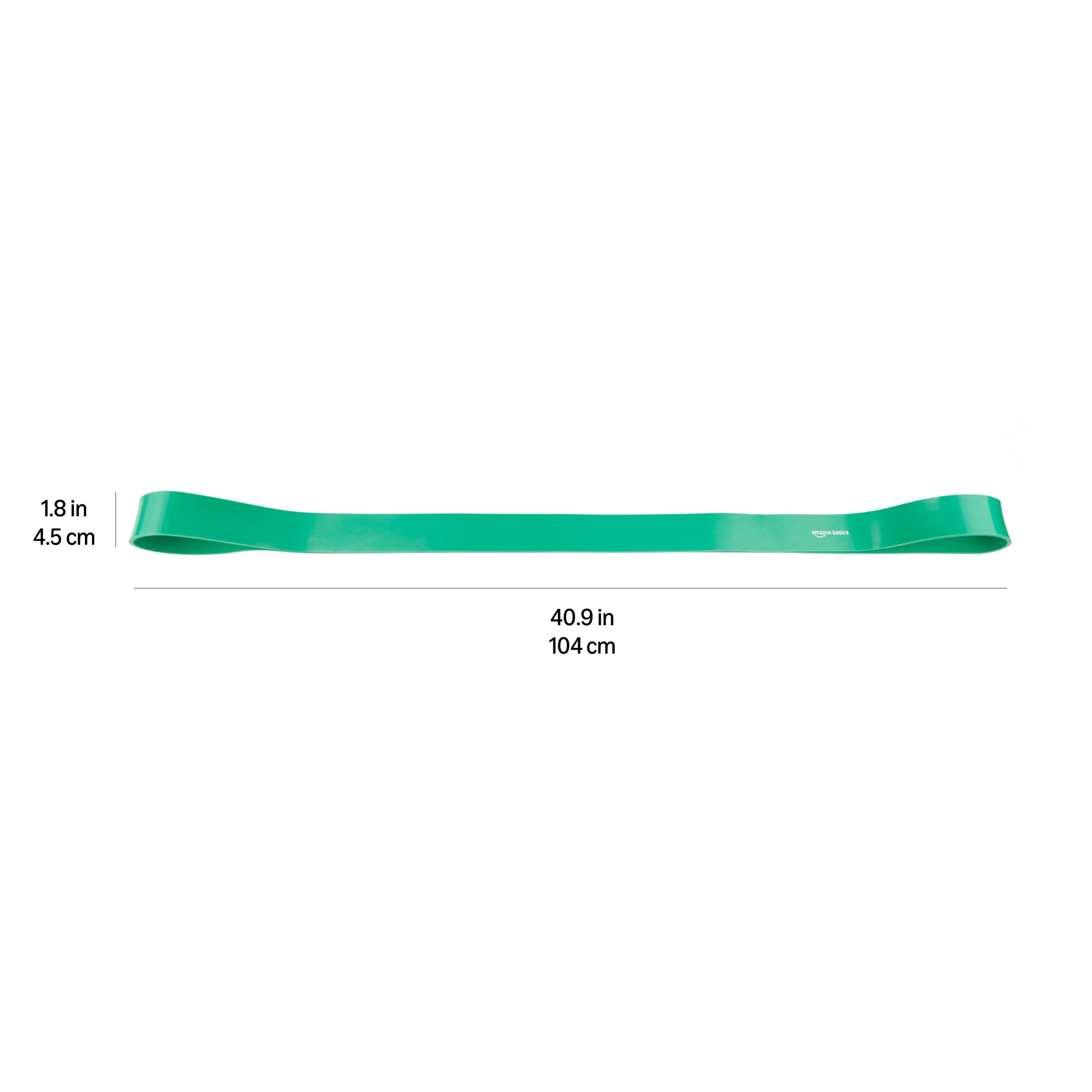 Amazon Basics Banda elástica de resistencia y dominadas, 22.6 - 56.6 kg, Verde