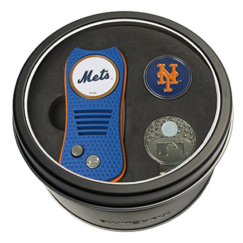 Team Golf MLB New York Mets Gift Set Switchblade Divot Tool, Cap Clip