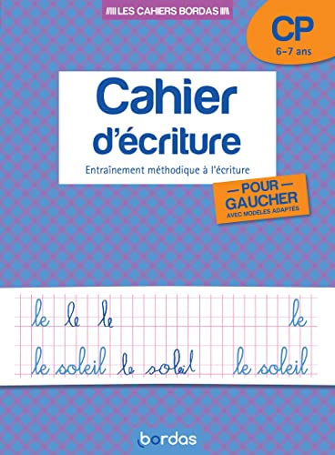 Cahier d'écriture pour gauchers CP