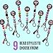 By the Graces Handmade Personalized Nurse Name Badge Reel | Retractable Beaded Badge Reel with Breakaway Clasp | Scratch Resistant Custom Birch Wood Disc Name Tag | Includes Gift Bag
