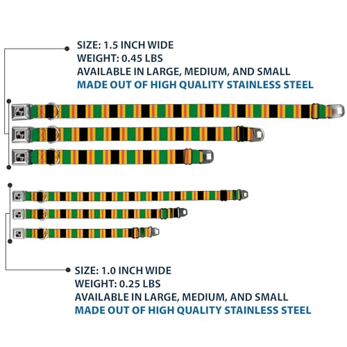 Collier de chien os réglable Buckle Down medium pour attache sécurisée en promenade - 4