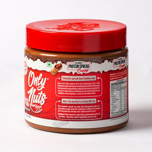 Image of Doctors Choice Only Nuts High Protein Peanut Butter | Creamy Choco Fudge Flavour | 23g Protein Spread | No Fillers | No Palm Oil | Healthy Nut Butter | 350g