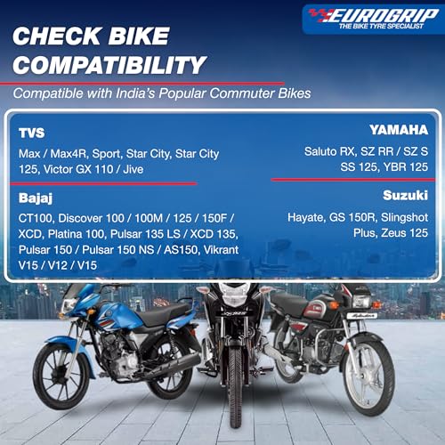 Image of Eurogrip Tyres | 2.75-17 41P 4PR ATT 450 FORTUNA Tubeless | Tyre for Front | Manufacturing Year: 2025