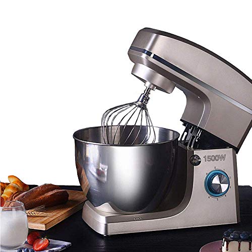 5-teiliger Standmixer - Teigmischer 1500W mit K-Beater Teighaken Schneebesen Wiegen Lärm 55 dB 8-l-Küchen-Elektromixer 6-stufig einstellbar