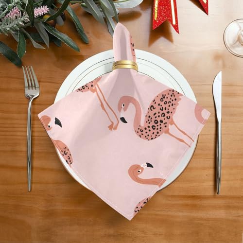 Servilletas de tela set de 6 con diseño Leopardo Flamencos 20x20 in miniatura 3