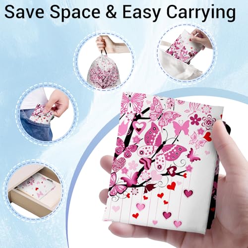 Image of Gymnastics Grip Bag Tree Heart Gym String Storage Pouch Butterfly Pattern Small Bag
