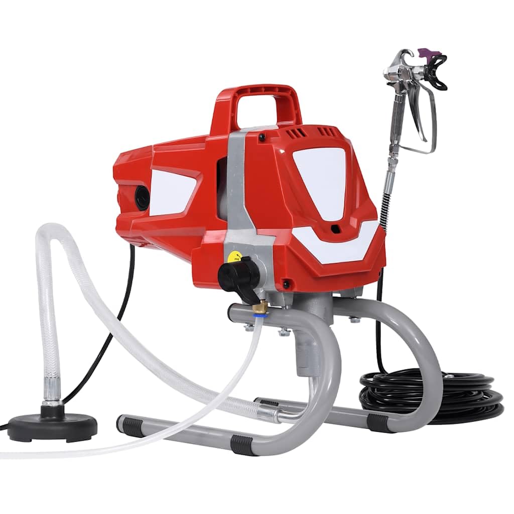 Airless - Sistema de pulverización de pintura de alta presión 1010 W con marco de acero, manguera de 10 m, pistola y boquilla para pistola de pintura, pulverizador, renovación de pared, techo