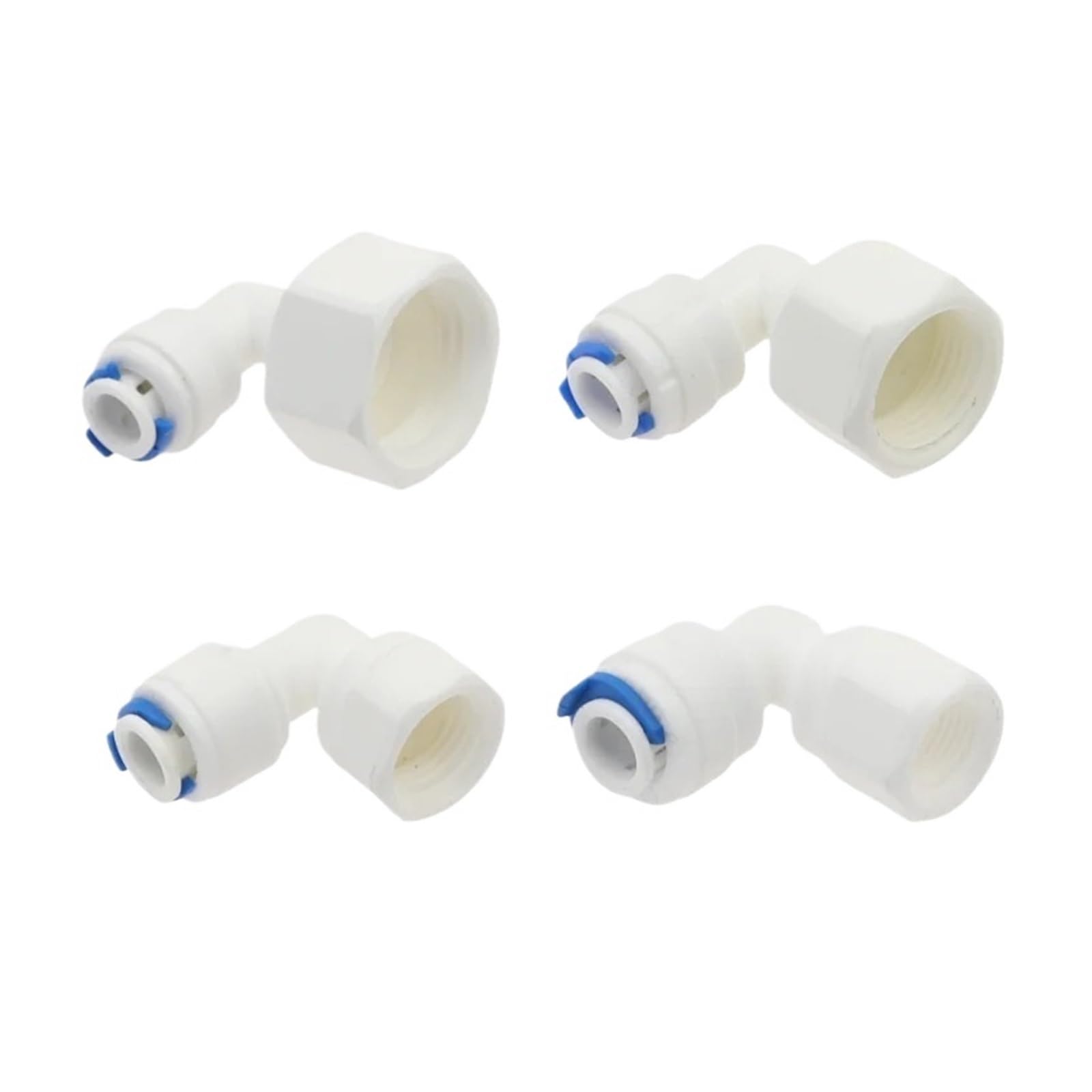 YAKUFAST Elbow 90 Degree RO Aquarium Accessories Quick Connector 1/8 1/4 3/8 1/2 3/4 BSP Female Thread 6.35mm 9.53mm Tube Adapter(PLF 9.53mm-3I8)