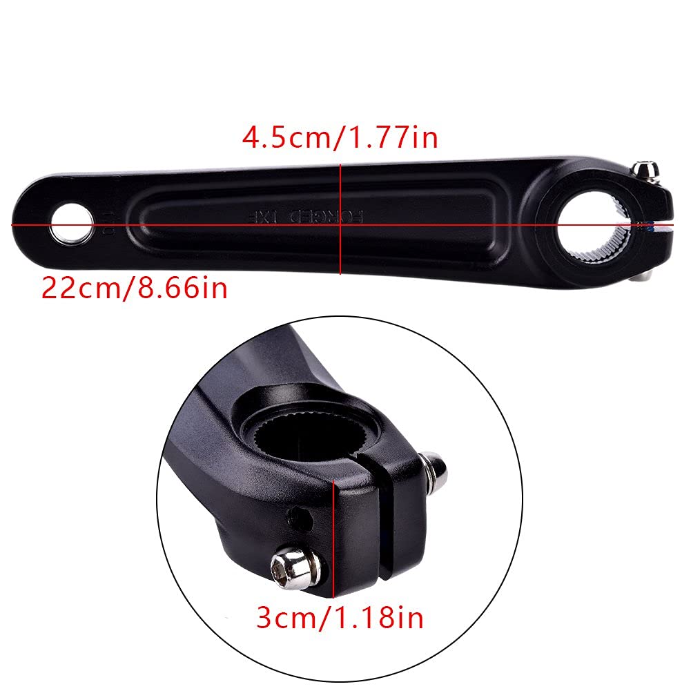 Manovella Braccio della, Manovella per Bicicletta da Strada, in Acciaio, per 590 610 SLX XT (Nero
