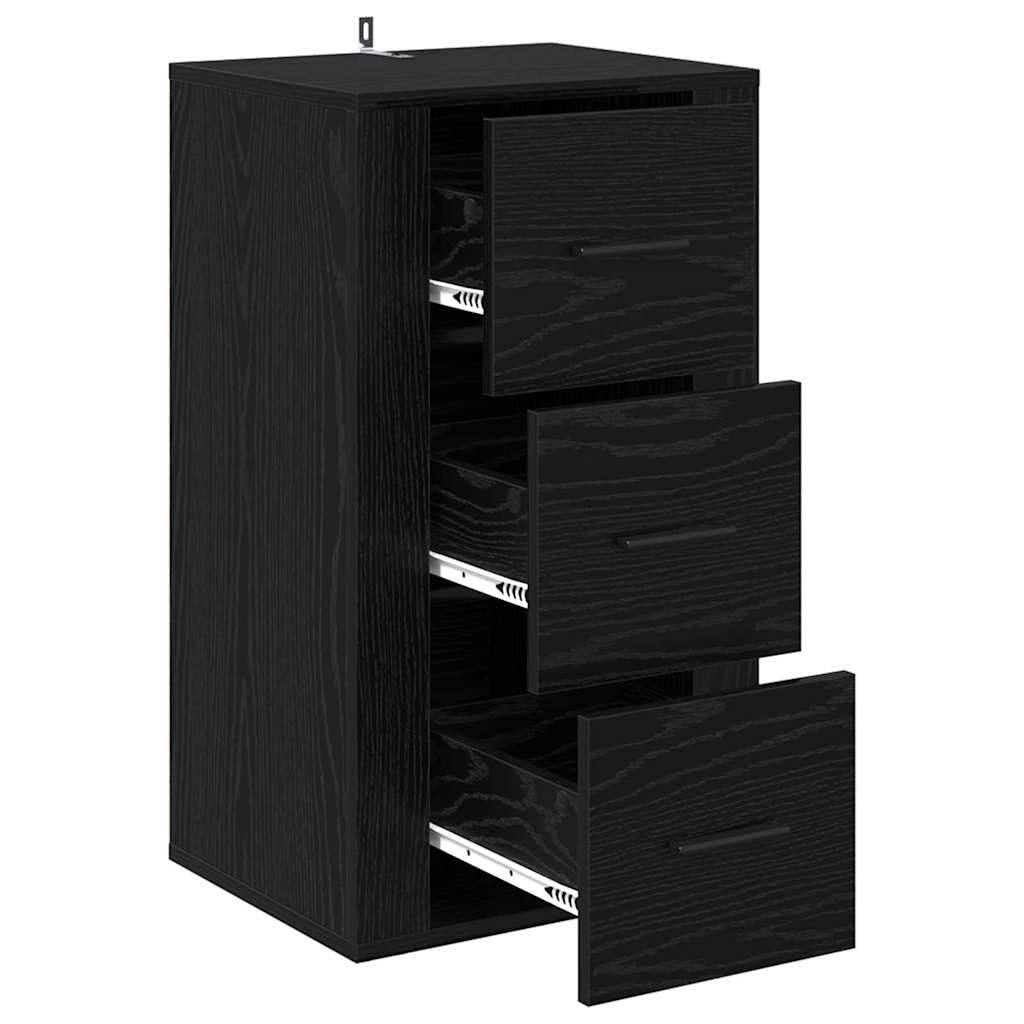 Générique Buffet avec tiroir Chêne Noir 40 x 33 x 70 cm Bois d'ingénierie,Meubles,Armoires & Meubles de Rangement,Buffets & bahuts,Noir,20.16 KG,881002