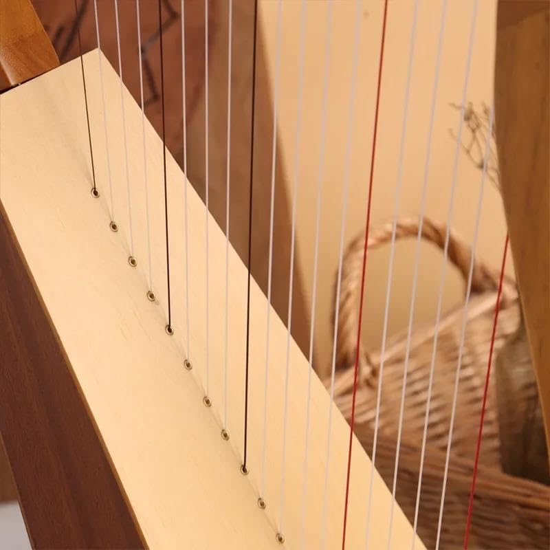 harfe instrument 15/19-saitige Lyra-Harfe Klavier Massives Holz Tragbares Musikinstrument Saiteninstrument Mit Stimmschlüssel(15)