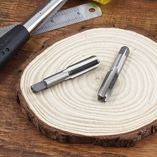 Image of 2pcs M10x1.0 Tap, M10 Metric Thread Tap Right Hand Thread Tapping Tool, HSS Thread Milling Taps (M10 x 1.0, Taper & Plug Tap)