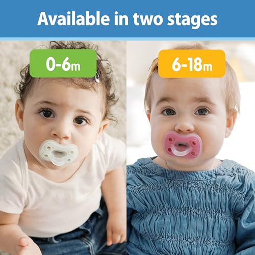 Dr. Brown's Advantage One-Piece Silicone Baby Pacifier, 6-18M, 3-Pack | Coral/Light-Pink/Pink, Pack of 3 Fully Symmetrical Silicone Baby Soothers, BPA-Free, Stage 2 - image 9