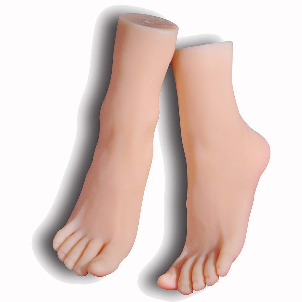 Silicone Pieds Modèle, Modèle de Pied féminin réaliste, modèle de Pied de Simulation en résine de Silicone clonée 36A, Convient à l'affichage des Chaussures et des Bijoux