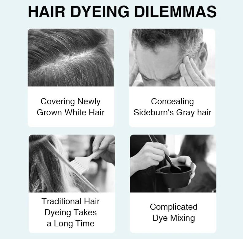 Miniatura 3 de Extracto de plantas con esencia de tinte para el cabello, crema de teñido de frutas negras sin amoníaco con peine, crema de tinte orgánico para el