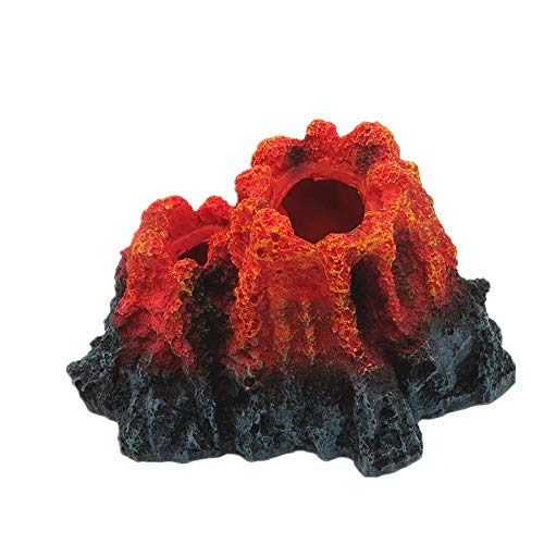 Kit de décoration pour aquarium - Pierre à bulles d'air - Volcan - Décoration sous-marine pour aquarium Cover
