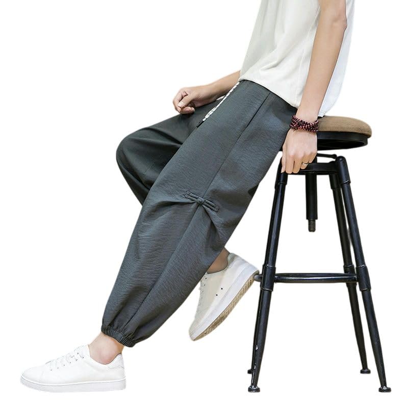 Pantalon de jogging court ample fuselé avec cordon de serrage