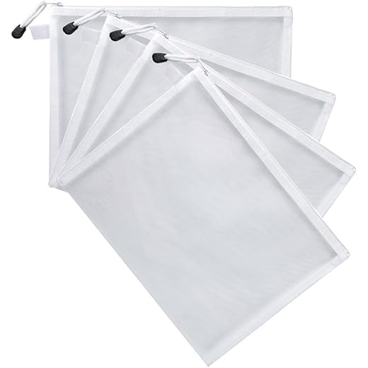 HEXONIQ Mesh Zipper Pouch A4 Pack of 4