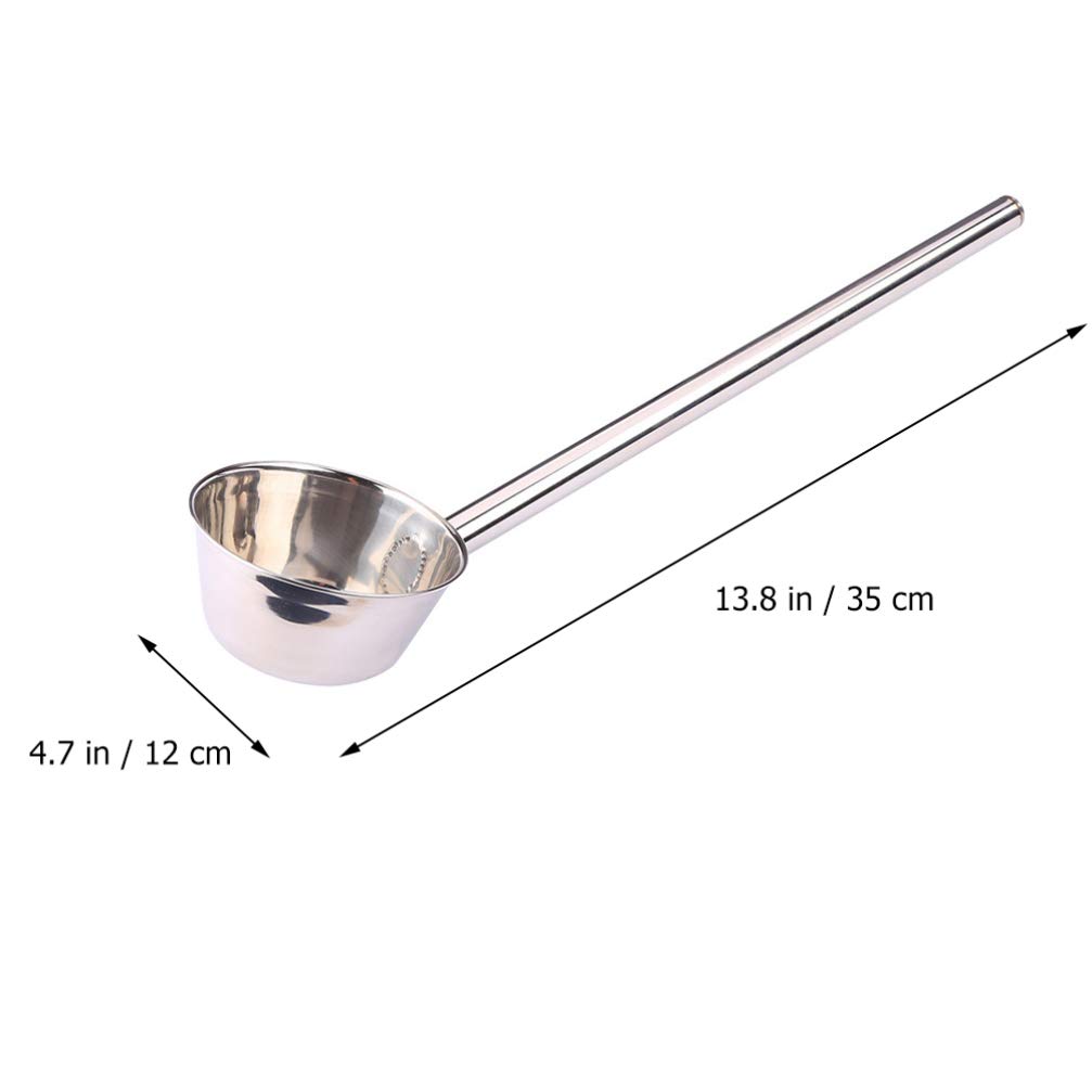Stainless Stee Water Ladle Long Handle Water Scoop Kitchen Spoons Shampoo Bath Spoons Cups Bathroom Accessories