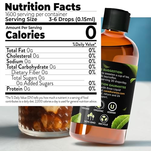 Liquid Stevia Drops (8oz - 1600 Drops) Toffee Caramel - 0 Calories, 0 Sugar, 0 Carbs, Keto All Natural Sweetener Droplets made Certified Stevia Extract. No Additives & Fillers 250ml