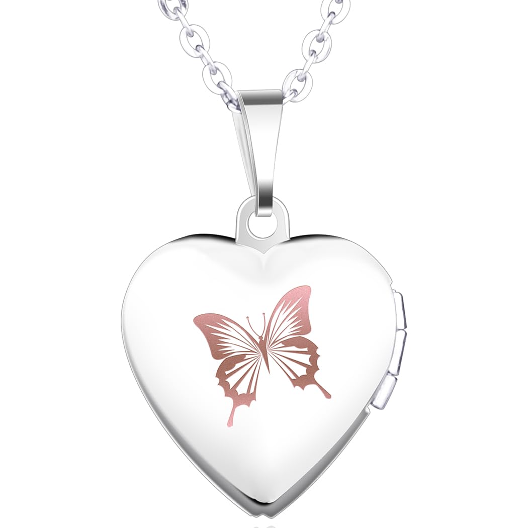 Unendlich U 925 Sterling Silber Halskette – Mit Hohlem Schmetterling-Anhänger. Elegantes Geschenk Für Sie Zu Jedem Anlass!