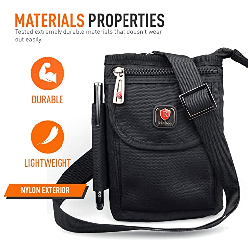 Ranboo Cell Phone Pouch For Belt Iphone 14 Plus 11 Pro Max Samsung Galaxy S23 Ultra S10+ S9+ S8 Plus A12 A32 A42 A52 A53 A72 Shoulder Holster Wallet Case With Belt Clip Crossbody Purse Waist Bag #TOP6