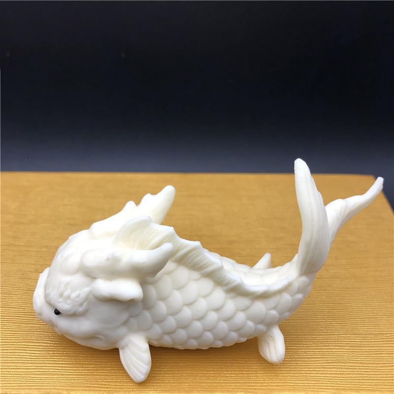 Estatua Cerámica Decorativa de Pescado Dragón Artesanal miniatura 5