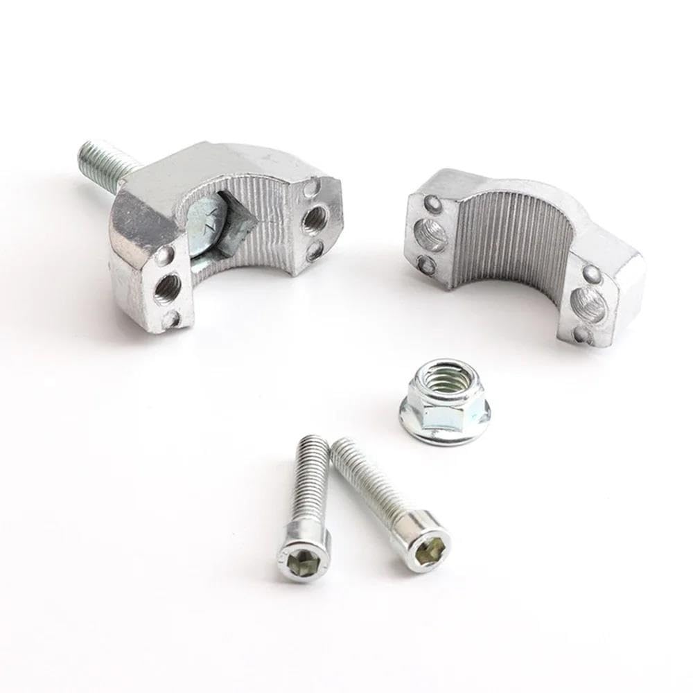 Pièces Moto Support Levage Guidon Pour Vélo Poche 7/8 Pouces 22mm Pince Conique Pour Vélo Motocross À 2 Temps 47/49cc(Argent)