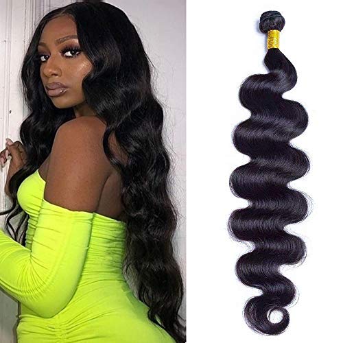 9A Body Wave Human Hair Bundle 100% Virgin Brazilian Hair 1 Bundle 32 Inch Weave Hair Human Body Wave Bundles Unprocessed Remy Weave Hair Bundle (32)
