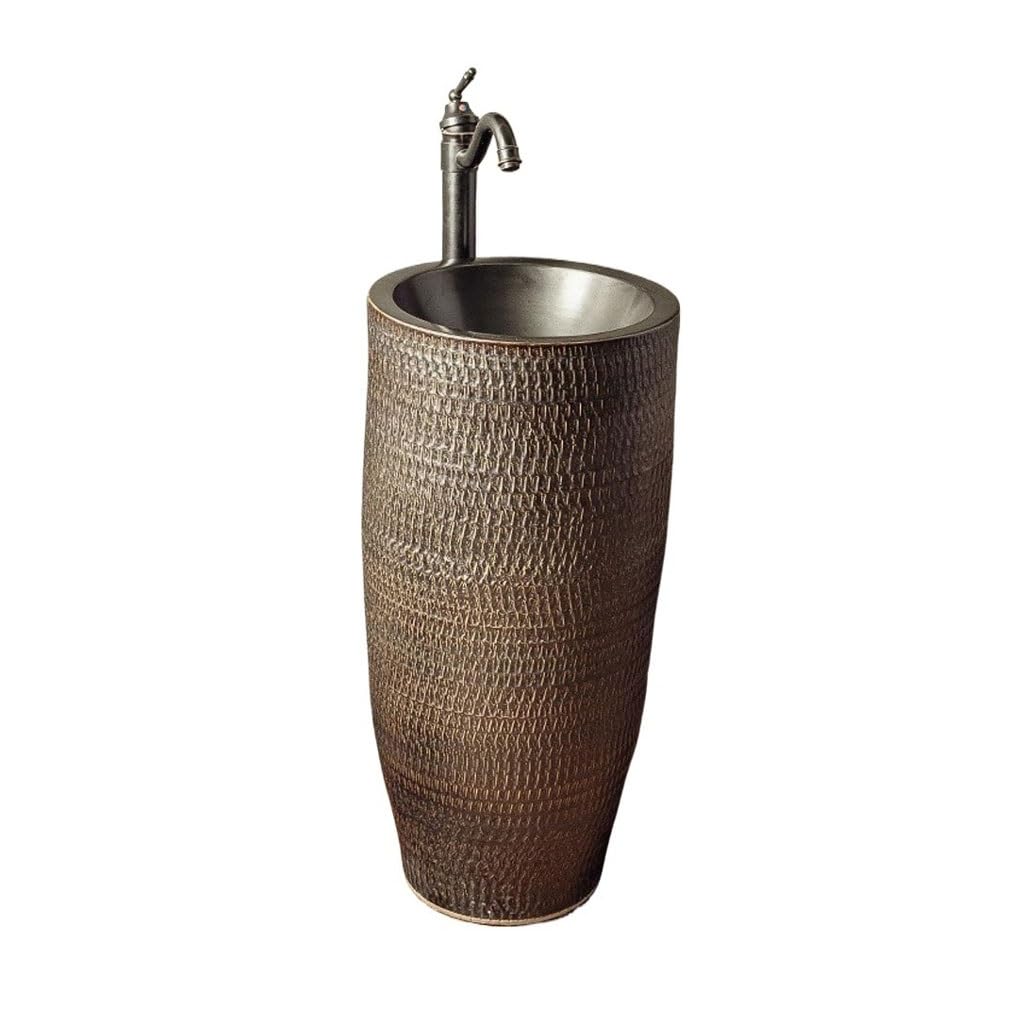 Retro Outdoor Floor-Standing Washbasin Courtyard Column-Type Water Bathroom Bathroom Bowl Sink