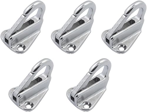 Ayunwei Ganchos de guardabarros de acero inoxidable 316, ganchos de resorte para barcos, accesorios para ropa, guardabarros, ganchos de 5 piezas