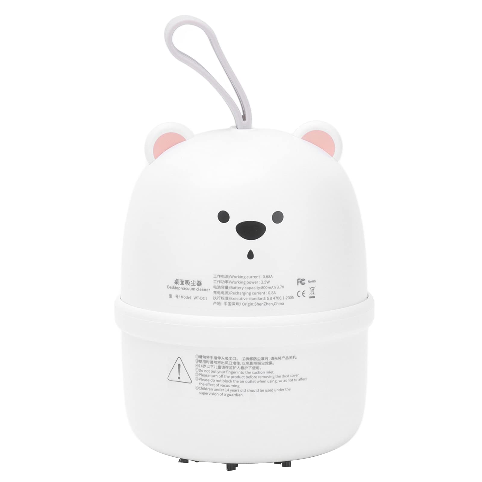 Natudeco Desktop Vacuum Cleaner Desktop Keyboard Vacuum Cleaner Mini Vacuum Cleaner USB Charging Portable Vacuum Cleaner for Cleaning Dust Crumbs(White)