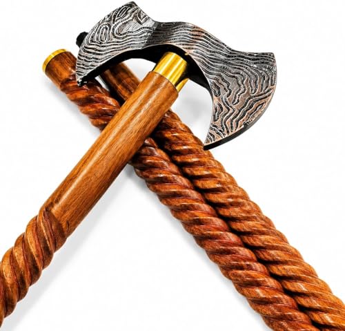 Imagen de Bastón de madera con mango de latón Bastón hecho a mano Bastones decorativos Bastón para hombre y mujer activo