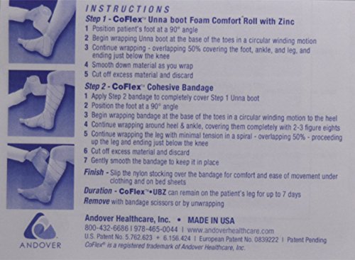 CoFlex Unna Boot con Zinc, Paso 1: 4" x 6 Yds. Paso 2: 4" x 7 Yds., 2/Bx miniatura 3