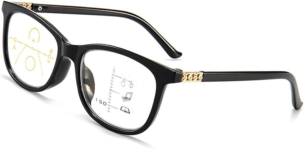 Progressive Multifocus Reading Glasses for Men & Women, No Line