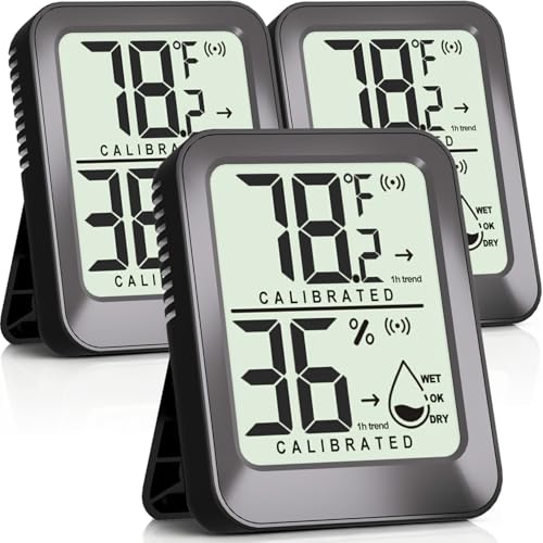 AyayaBoss 3 Pack Room Thermometer Indoor Hygrometer for Home, Digital