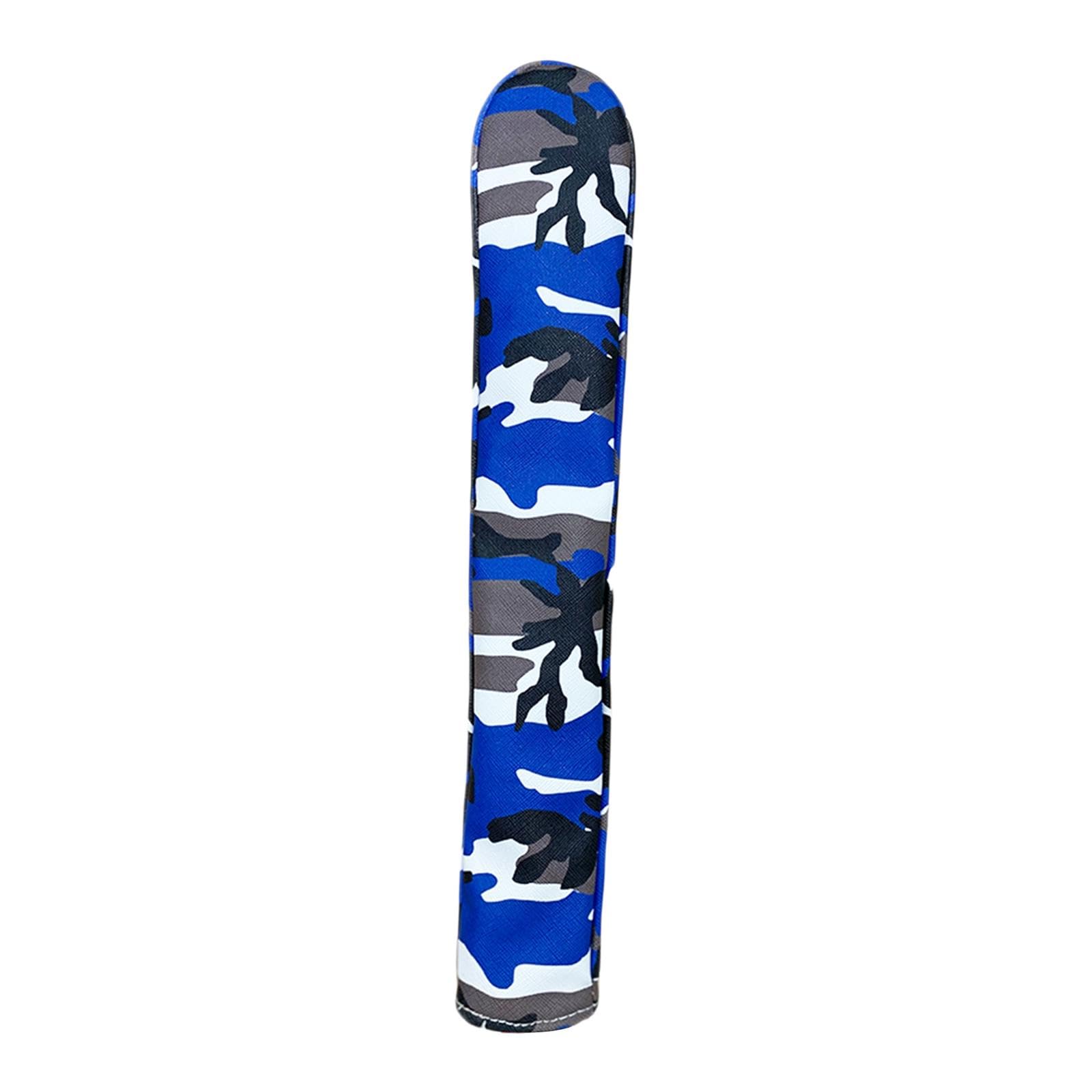 Perfeclan Golf Alignment Sticks Cover, at Least 2 Sticks Synthetic Leather Golf Headcover for Women Men Funny Golf Pointing Sleeve Indicator Rod Holder, Blue