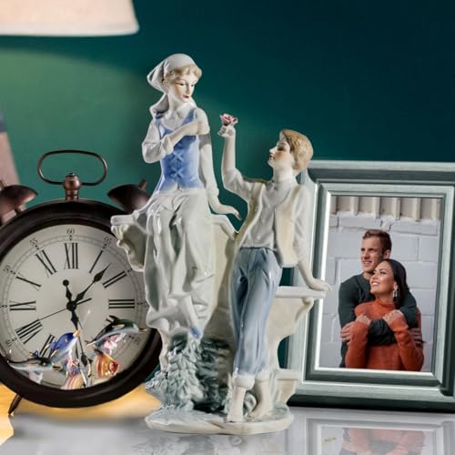 MTME Porcelain Figurine, Lady with Flowers, Memorabilia, Wedding Gifts, Statue Home Decor (Marry me) - Image 4