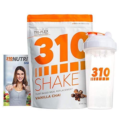 Vanilla Chai Meal Replacement | 310 Shake Protein Powder is Gluten and Dairy Free, Soy Protein and Sugar Free | Includes 310 Shaker and Free Recipe eBook | 28 Servings