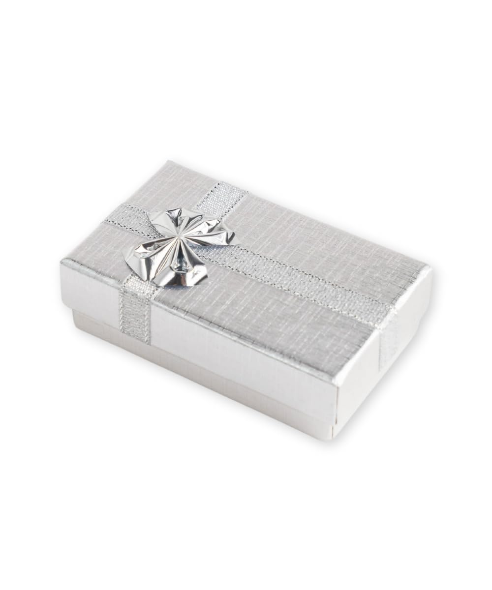 Small Kraft Silver Cardboard Boxes Jewelry Packaging Box with Lid Necklace Cufflinks Box Cardboard Jewelry Boxes Small Gift Box for Cufflinks Jewelry Display, 8x5x3cm (3)