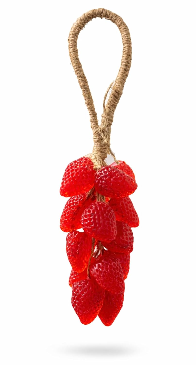 Handcrafted Strawberry Soap | Hanging 3D Fruit Bath for Bathroom Décor & Gifting